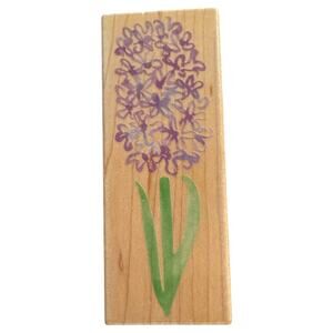 Hero Arts 2006 Water Hyacinth H3858 Large Rubber Stamp